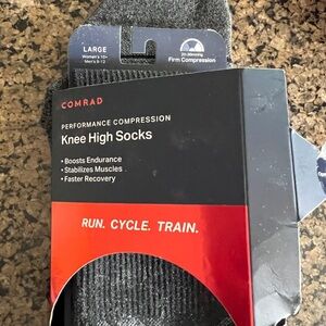 Gray Compression Knee High Socks for Training